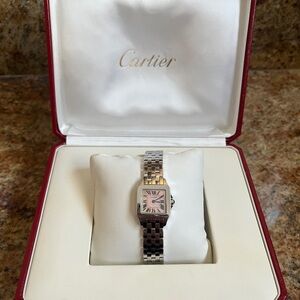Cartier Santos Demoiselle Stainless Steel mother of pearl watch